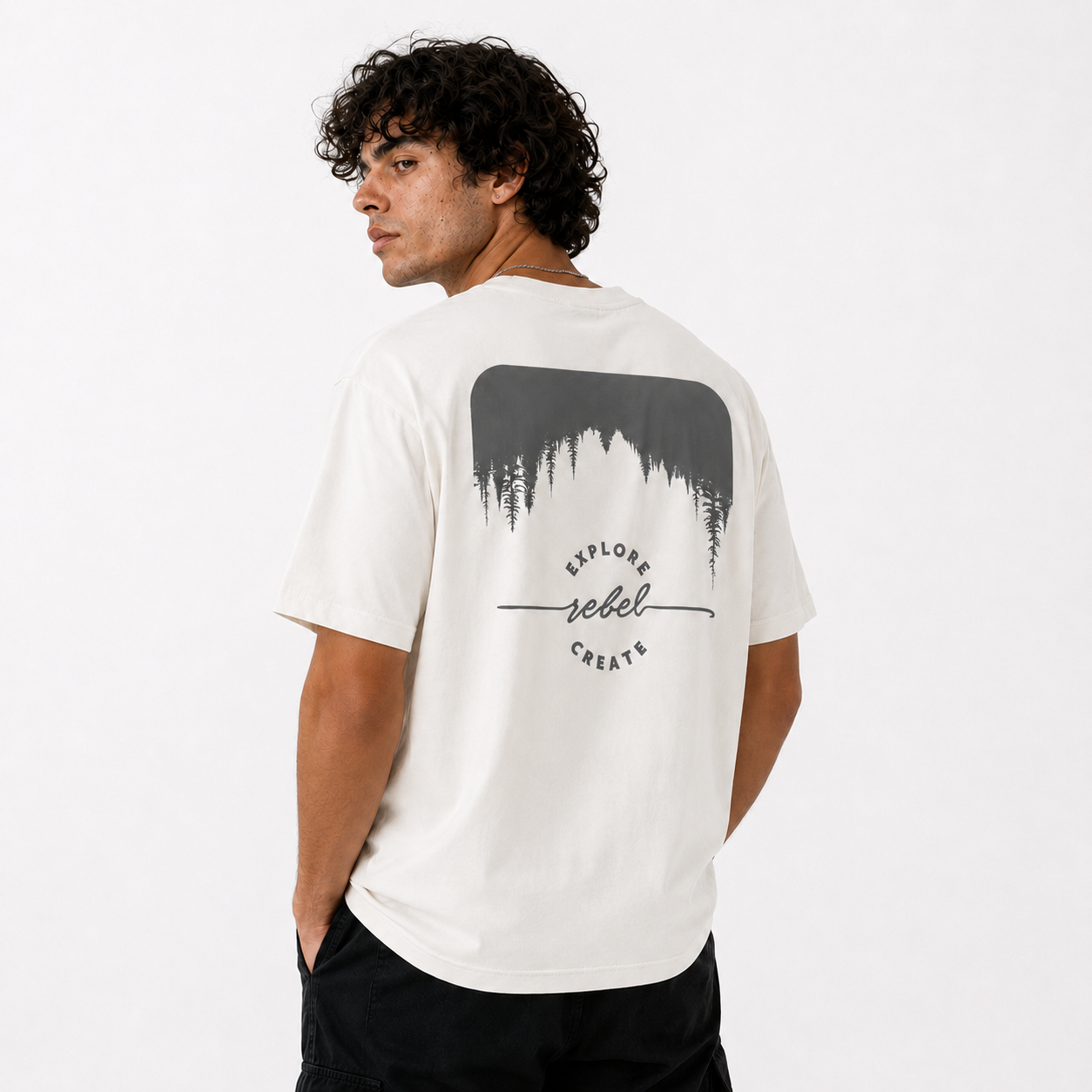 White Creator 001 Founder’s Edition tee with subtle tonal graphic